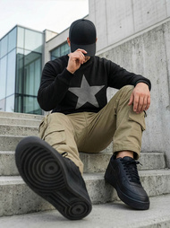 Sudadera de hombre negra OZONEE JS/65B3920/3Z