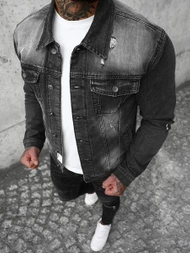 Chaqueta vaquera de hombre negra OZONEE NB/MJ500N