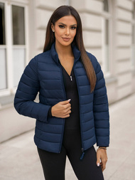 Chaqueta de mujer azul marino OZONEE JS/11Z8170
