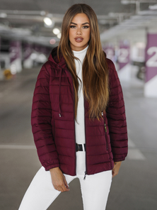 Chaqueta de mujer burdeos OZONEE JS/16M9103/01Z