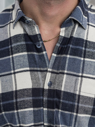 Camisa de hombre azul marino OZONEE V/V175Z