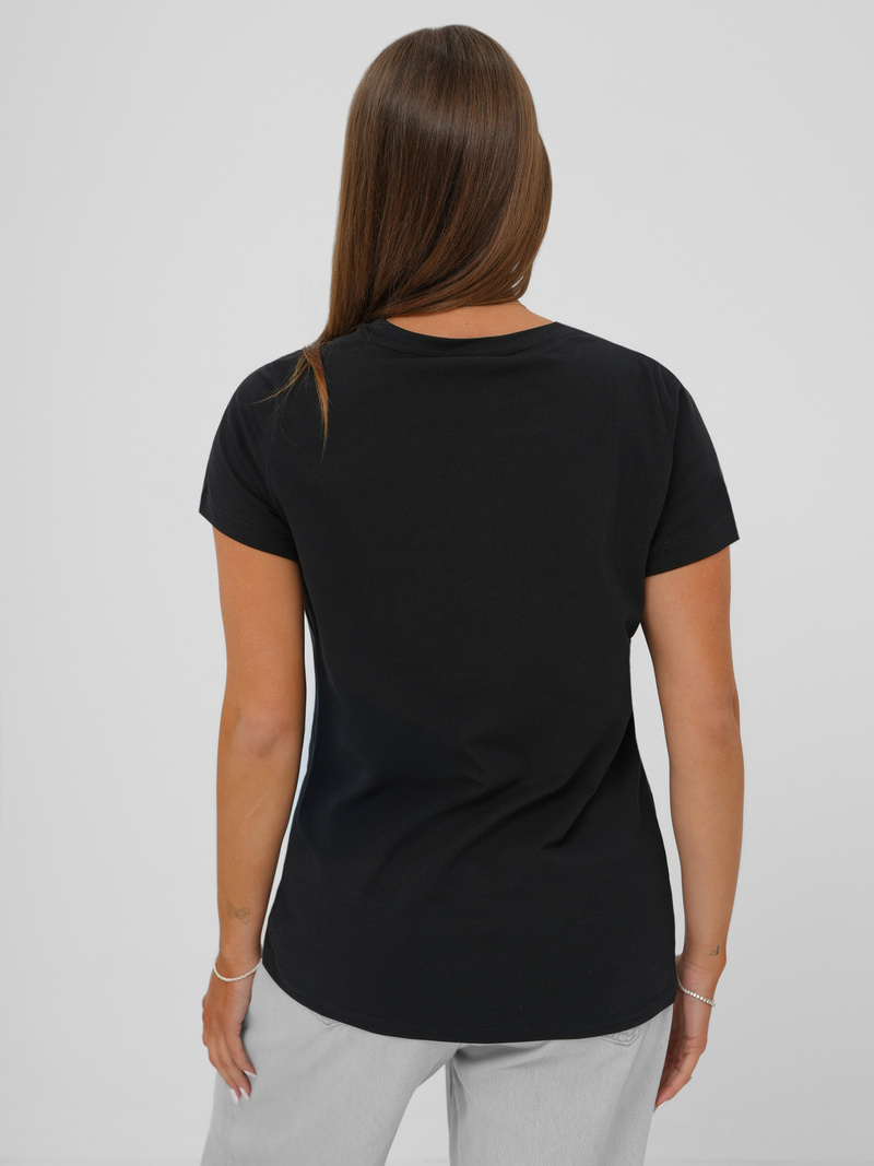 Camiseta de mujer negra OZONEE JS/YJ77841