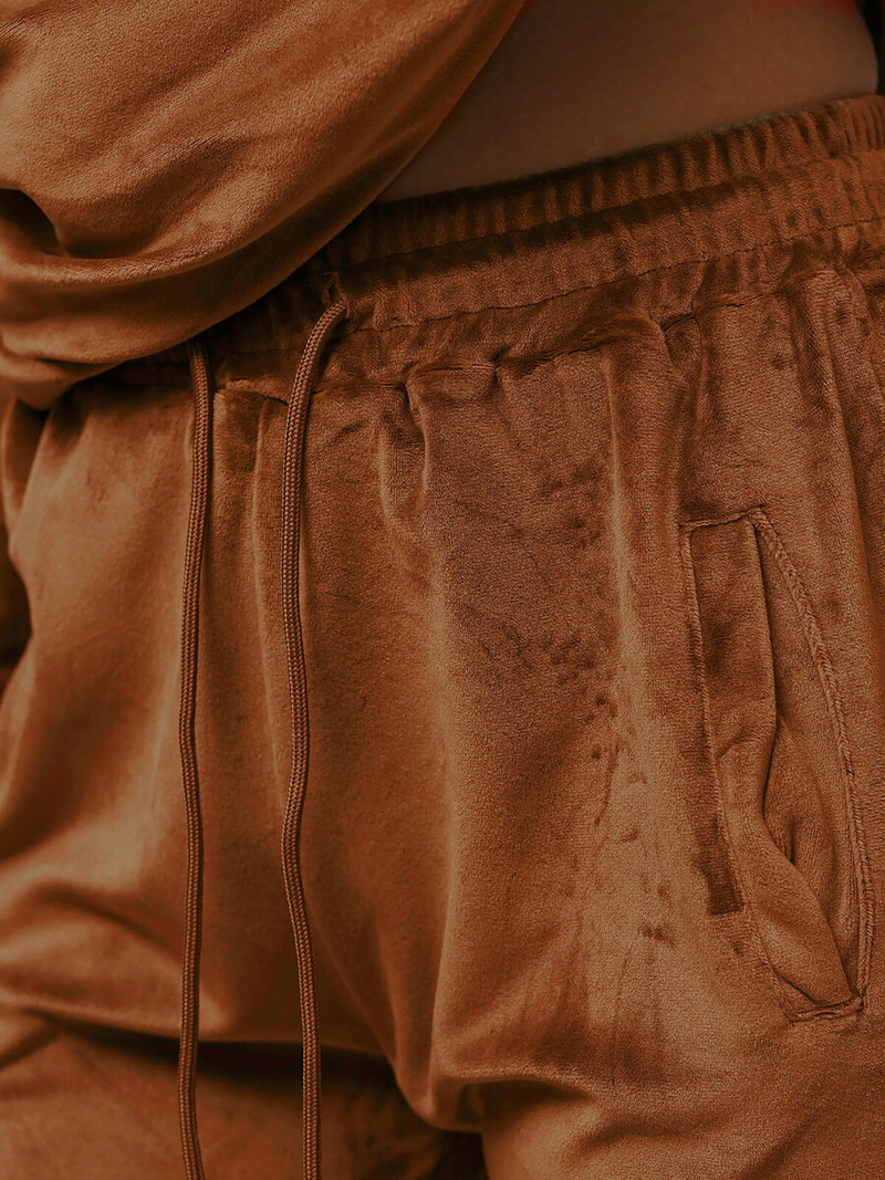 Chándal velour de mujer de marrón OZONEE O/8C1175/33Z