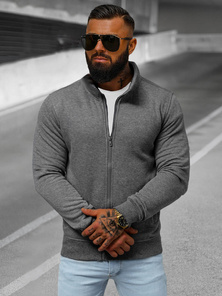 Sudadera de hombre gris-oscuro OZONEE JS/2002Z