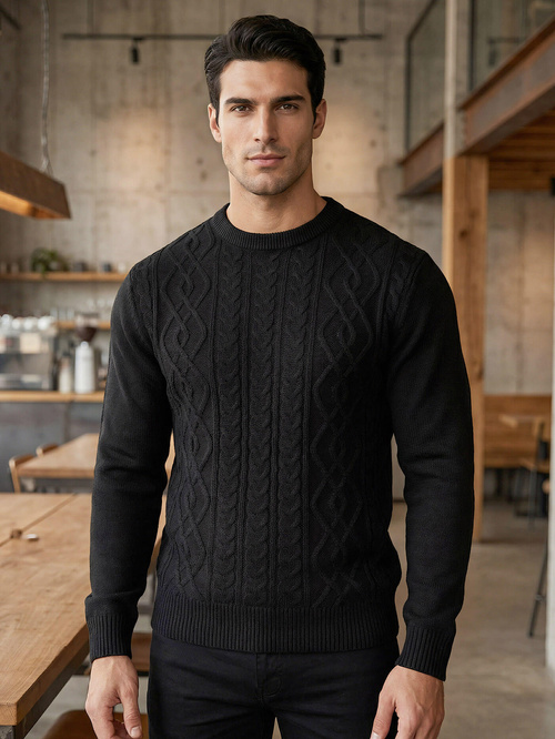 Jersey de hombre negro OZONEE JS/59B3610/3