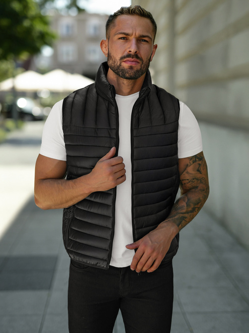 Chaleco de hombre negra OZONEE JS/16M9298/392B