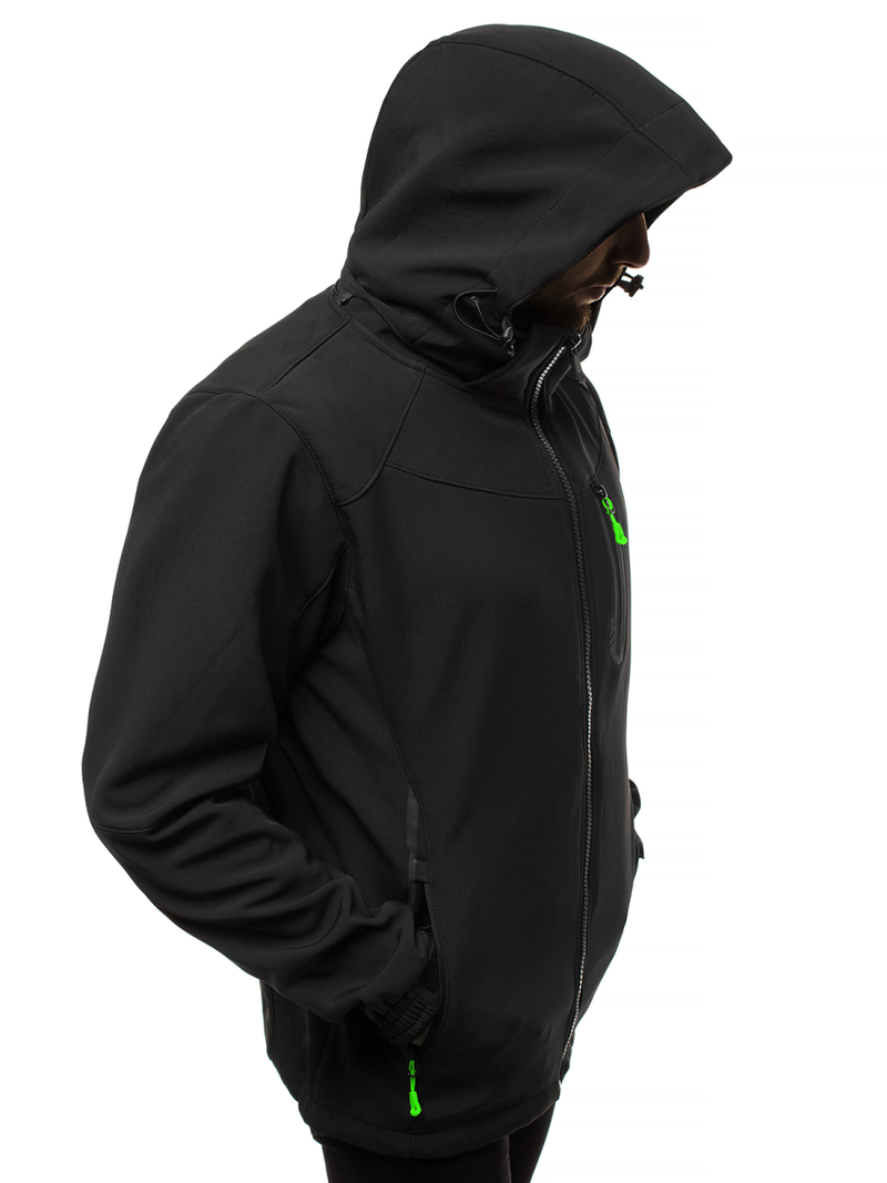 Chaqueta de hombre negra-verde OZONEE GE/12269