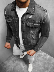 Chaqueta vaquera de hombre negra OZONEE NB/MJ504N