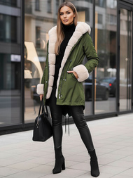 Chaqueta de mujer en verde OZONEE JS/M763/136Z