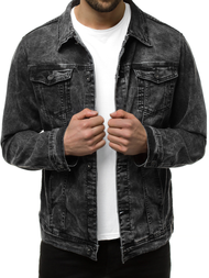 Chaqueta vaquera de hombre negra OZONEE V/19320