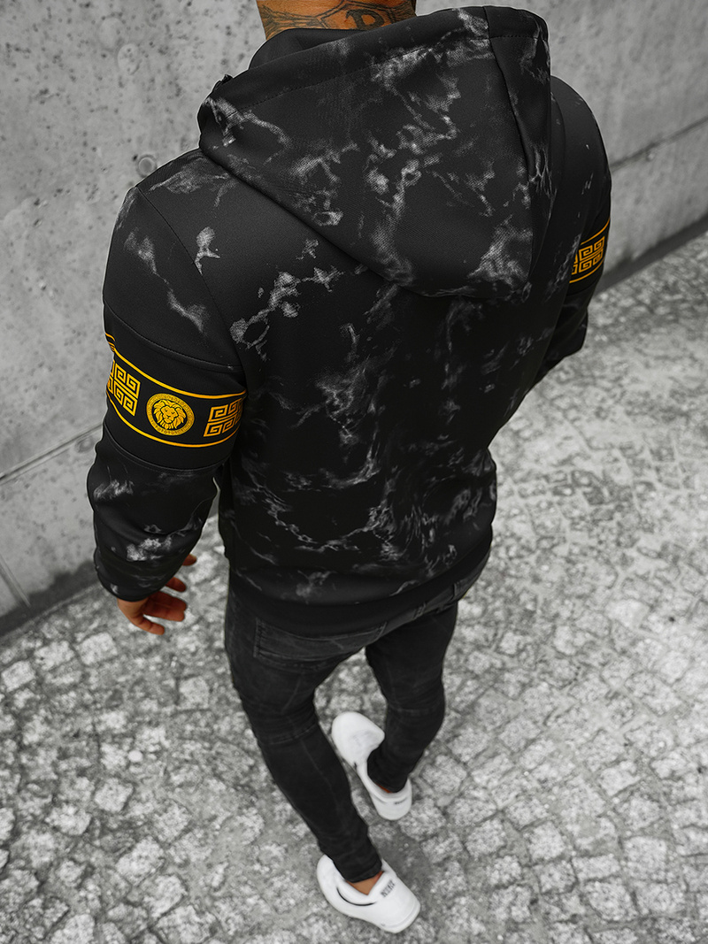 Sudadera de hombre negra OZONEE JS/B8125