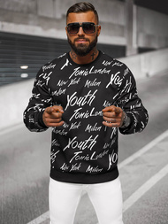 Sudadera de hombre negra OZONEE JS/8B1189/3