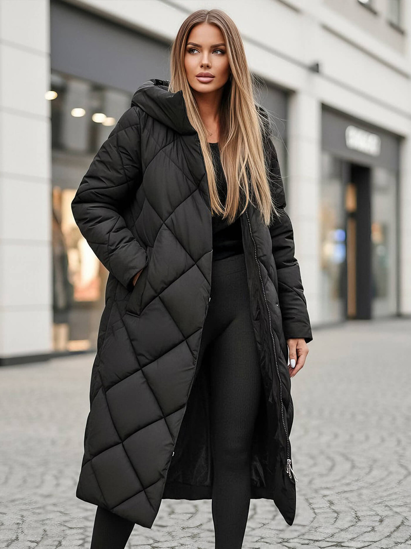 Chaqueta de mujer negra OZONEE JS/5M3173/392Z