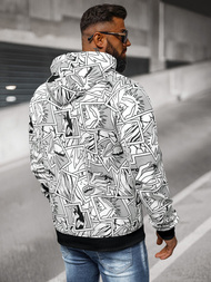 Sudadera de hombre blanca OZONEE JS/8B1256/1