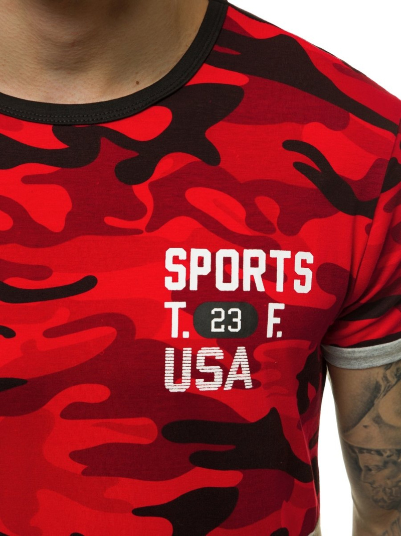 Camiseta de hombre roja OZONEE JS/SS10982