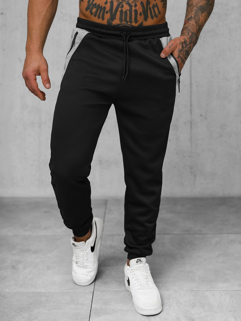Pantalón de chándal de hombre negras OZONEE JS/15K1813/3