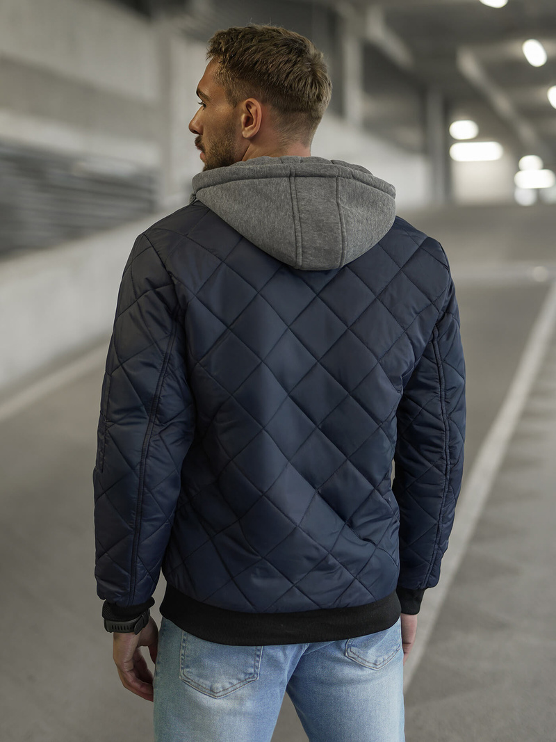 Chaqueta de hombre azul marino OZONEE JS/8M986/215Z