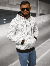 Sudadera de hombre blanca OZONEE JS/8B1232/1