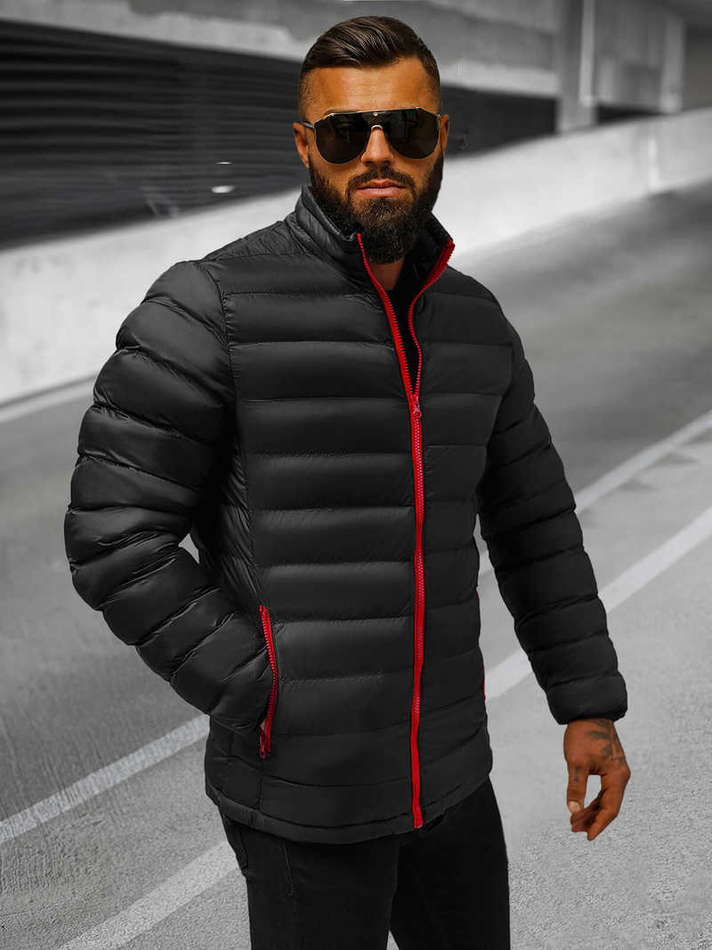 Chaqueta de hombre negra/2 OZONEE JB/JP1111