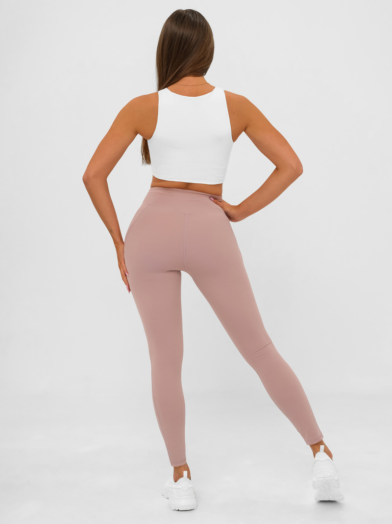 Leggings para mujer rosa en polvo OZONEE JS/17K585/7
