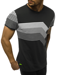 Camiseta de hombre negra OZONEE JS/KS2058