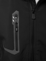 Chaqueta de hombre negro-naranja OZONEE GE/12267