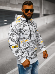 Sudadera de hombre blanca OZONEE JS/8B1101/1