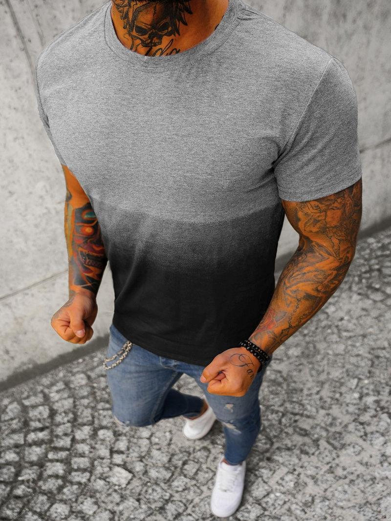 Camiseta de hombre grafito OZONEE JS/8T93/5Z
