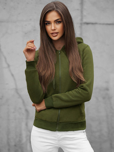 Sudadera de mujer caqui OZONEE JS/W03Z