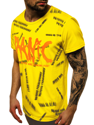 Camiseta de hombre amarillo OZONEE JS/KS1998