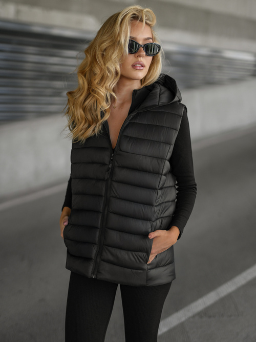 Chaleco de mujer negro OZONEE JS/11Z8225