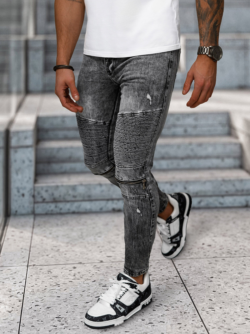 Vaqueros de hombre negras OZONEE NB/MP0069N