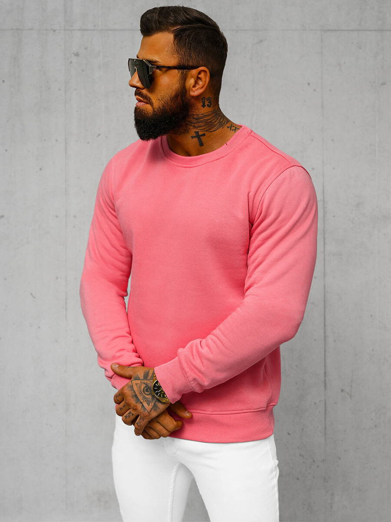 Sudadera de hombre rosa OZONEE JS/2001-10Z
