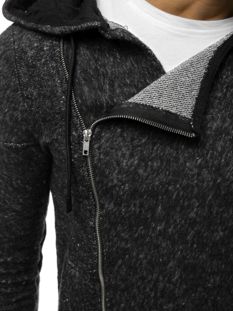 Sudadera de hombre negra OZONEE B/171693Z