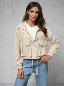 Chaqueta de mujer beige OZONEE O/G118