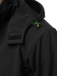 Chaqueta de hombre negra-verde OZONEE GE/12267