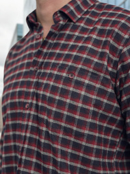 Camisa de hombre burdeos OZONEE V/V176