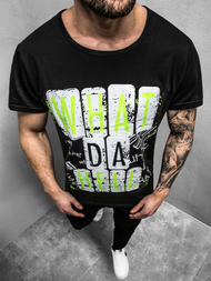 Camiseta de hombre negra OZONEE JS/KS1996Z