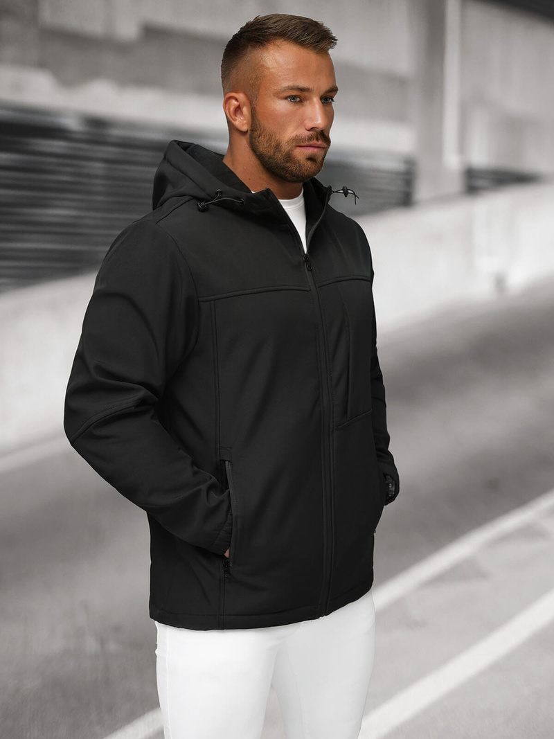 Chaqueta softshell para hombre negro OZONEE JS/27B6523/3