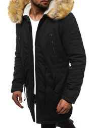 Chaqueta de invierno de hombre negra OZONEE JD/390