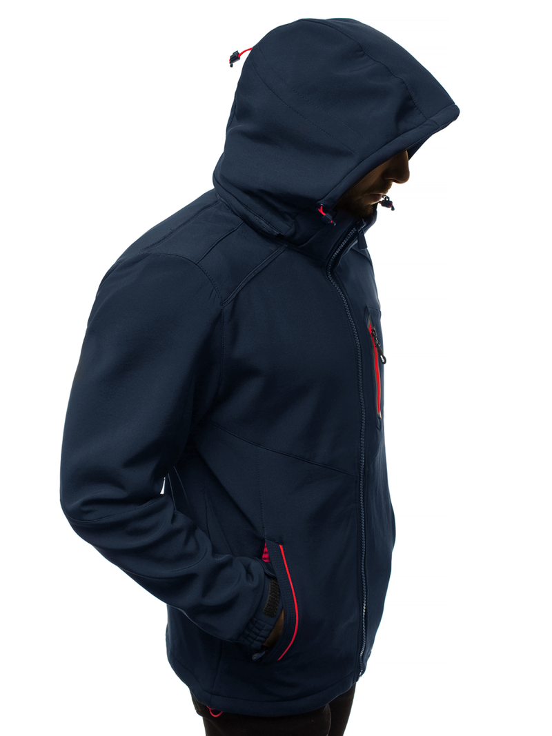 Chaqueta de hombre azul marino-roja OZONEE GE/12259Z