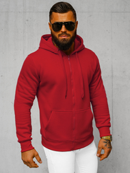 Sudadera de hombre rojo oscuro OZONEE JS/2008Z