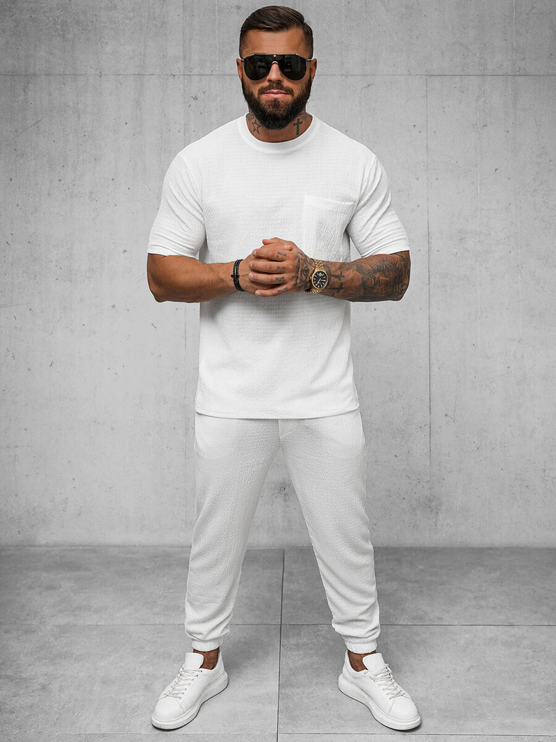 Camiseta de hombre blanco OZONEE O/Y960T