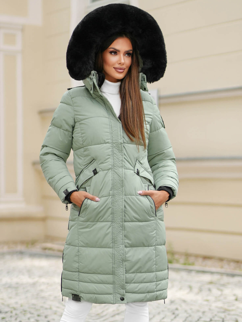 Chaqueta de mujer menta OZONEE O/W377Z