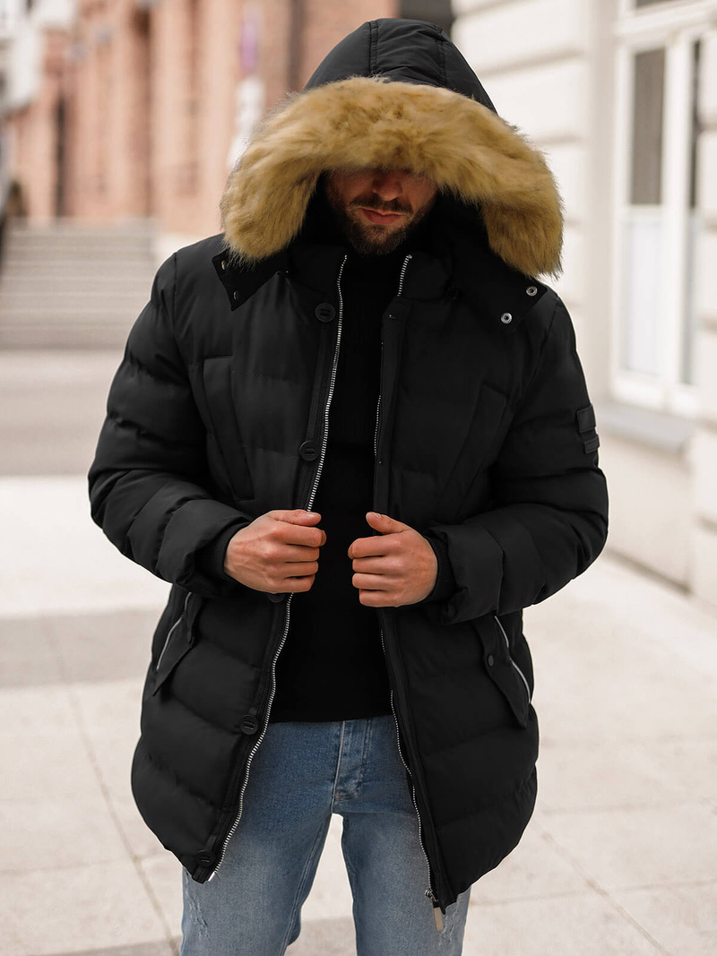 Chaqueta de hombre negra OZONEE JS/5M3122/392Z