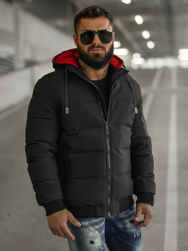 Chaqueta de hombre negra OZONEE JS/31M5003Z