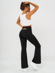 Leggings para mujer con piernas anchas negras OZONEE JS/17K587/3