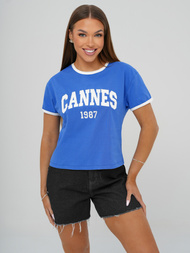 Camiseta de mujer azul OZONEE JS/R62184