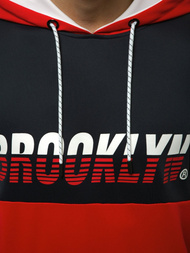 Sudadera de hombre azul marino-rojo OZONEE JS/DD20127