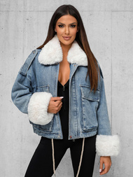 Chaqueta vaquera de mujer en azul OZONEE JS/11Z8219Z